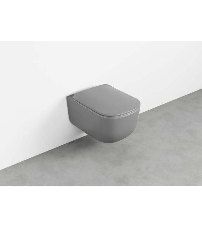 ERA WALL-HUNG TOILET WITHOUT FLUSH PLATE 36.5x53 CEMENT - ERVSKCM