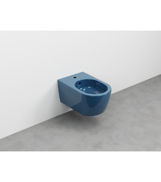 SMILE WALL-HUNG BIDET 1F WITH 34x53 FASTENERS, OLTREMARE - SMBSNWOL