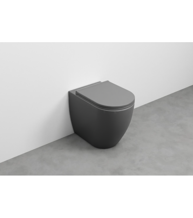 SMILE WC A TERRA SENZA BRIDA 53x35 H.42 CEMENTO - SMVASKCM CERAMICA CIELO