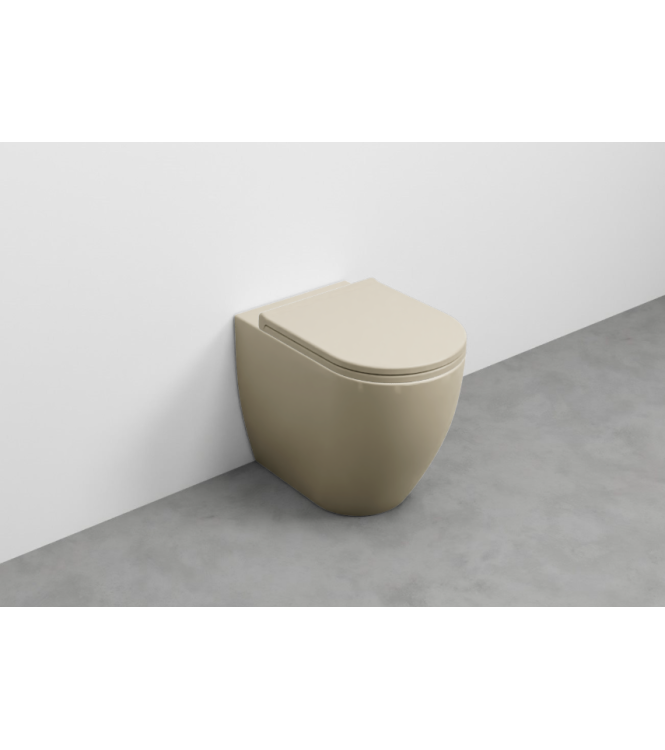 SMILE FLOOR-MOUNTED TOILET WITHOUT FLUSH VALVE 53x35 H.42 LINEN - SMVASKLN