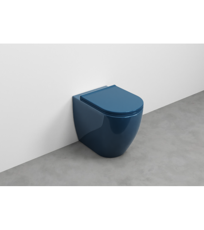 SMILE WC A TERRA SENZA BRIDA 53x35 H.42 OLTREMARE - SMVASKOL CERAMICA CIELO