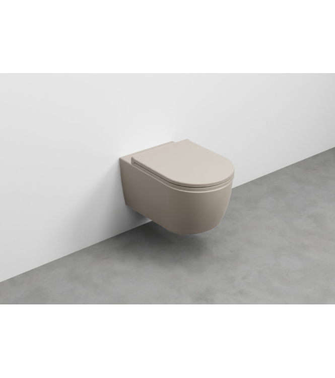 SMILE WALL-HUNG TOILET WITHOUT FLUSH PLATE + FASTENERS 53x35 AVENA - SMVSNWKAV