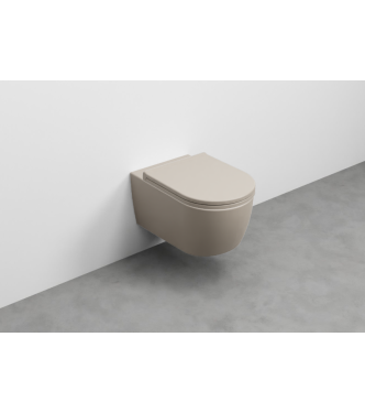 SMILE WALL-HUNG TOILET WITHOUT FLUSH PLATE + FASTENERS 53x35 AVENA - SMVSNWKAV