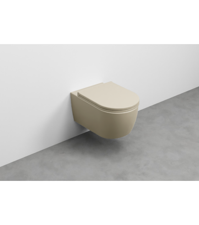 SMILE WC SOSPESO SENZA BRIDA+FISSAGGI 53x35 LINO - SMVSNWKLN CERAMICA CIELO