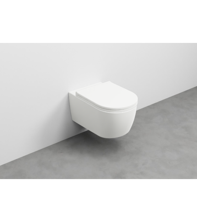 SMILE WALL-HUNG TOILET WITHOUT FLUSH PLATE + FASTENERS 53x35 TALCO - SMVSNWKTL