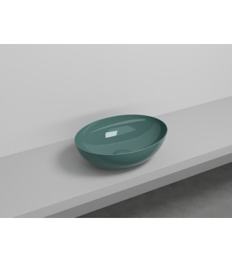 ECO SMALL BACINELLA OVALE 58x42 H.16,5 SMERALDO - BAECO58SM CERAMICA CIELO