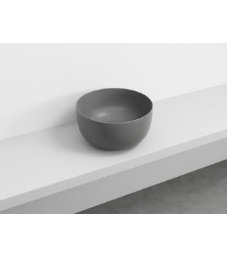 ERA BACINELLA APPOGGIO SENZA TROPPO PIENO Ø 45 H.24 CEMENTO - BAERACM CERAMICA CIELO