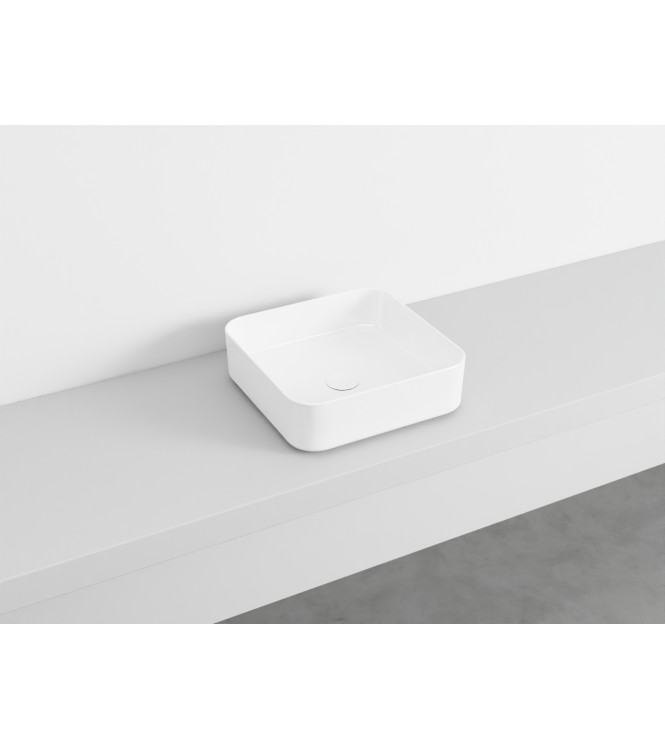 SHUI COMFORT LAVABO 40x40 BIANCO LUCIDO - SHCOLAQ40 CERAMICA CIELO