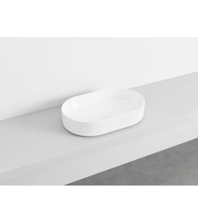 SHUI COMFORT OVAL WASHBASIN 60x38 GLOSSY WHITE - SHCOLAO60