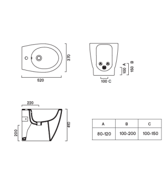 ITALY FLOORSTANDING BIDET 52x37 - 0719521001