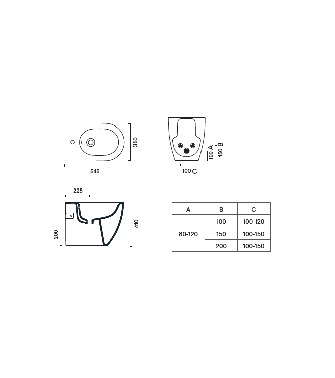 SFERA FLOORSTANDING BIDET 55x35 - 0519551001