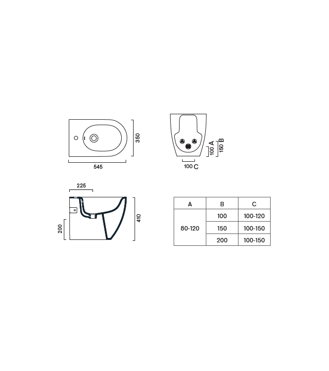 SFERA FLOORSTANDING BIDET 55x35 - 0519551021