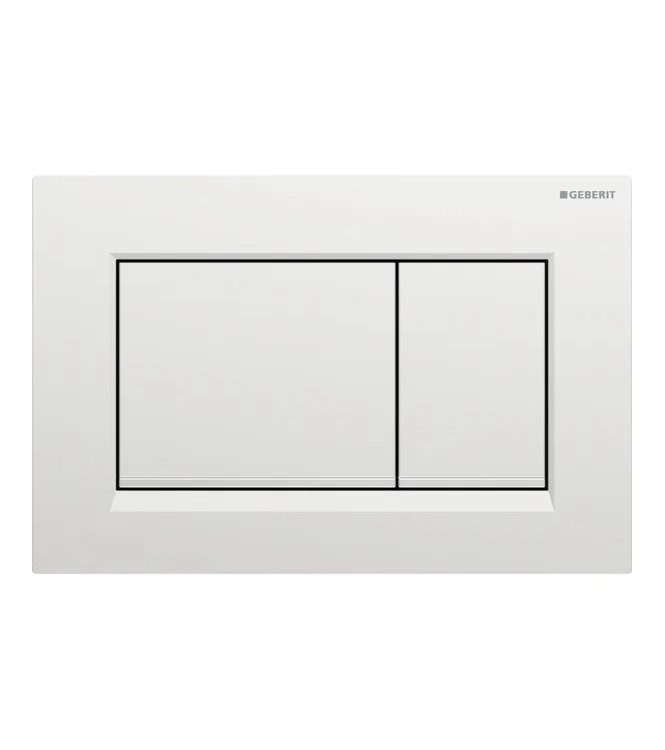 PLACCA DI COMANGO SIGMA 20 SQUARE GEBERIT PLACCA E TASTI CROMO OPACO, ANELLI CROMO LUCIDO - 115.883.JQ.1