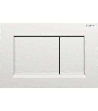 COMANGO SIGMA 20 SQUARE GEBERIT PLATE AND BUTTONS IN MATT CHROME, RINGS IN POLISHED CHROME - 115.883.JQ.1