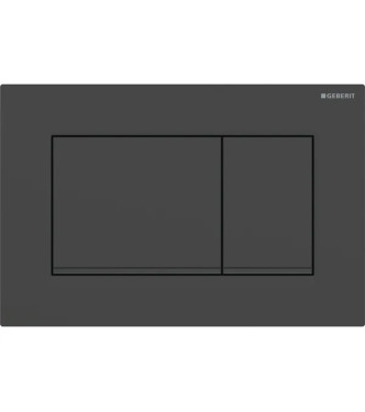 PLACCA DI COMANDO SIGMA 20 SQUARE GEBERIT PLACCA E TASTI NERO OPACO, ANELLI NERO LUCIDO - 115.883.16.1