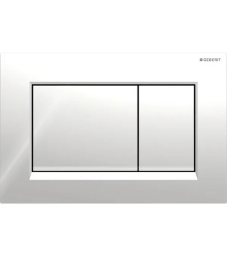 CONTROL PLATE SIGMA 20 SQUARE GEBERIT PLATE AND BUTTONS IN POLISHED CHROME, SATIN CHROME RINGS - 115.883.KH.1
