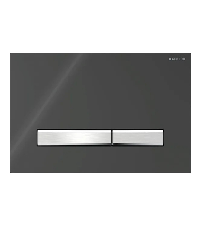 CONTROL PLATE SIGMA 50 GEBERIT PLATE WITH CHROME BUTTONS, BLACK PLATE - 115.788.DW.2