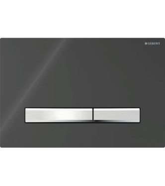 CONTROL PLATE SIGMA 50 GEBERIT PLATE WITH CHROME BUTTONS, BLACK PLATE - 115.788.DW.2