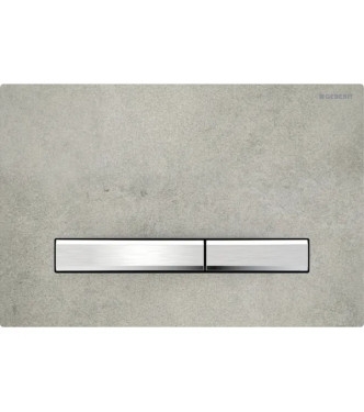 PLACCA DI COMANDO SIGMA 50 GEBERIT TASTI CROMO, PLACCA EFFETTO CEMENTO - 115.788.JV.2