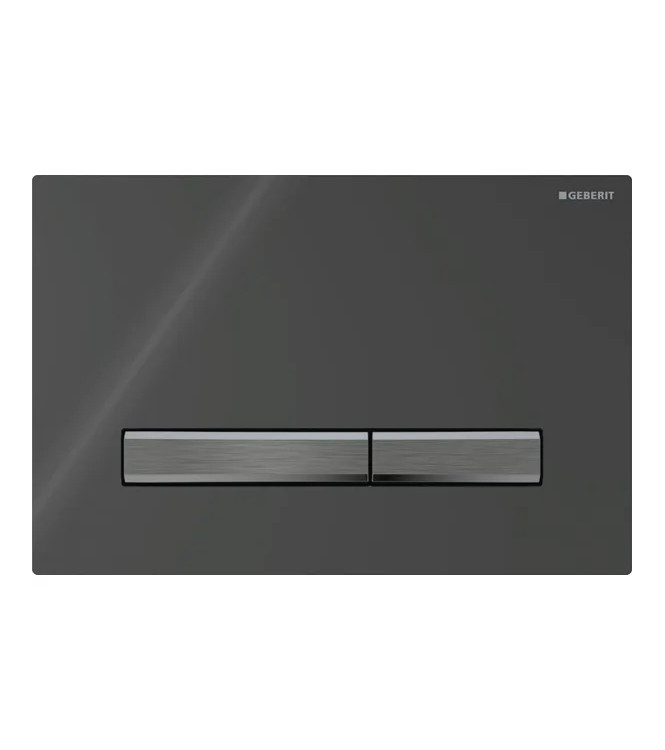 CONTROL PLATE SIGMA 50 GEBERIT PLATE WITH CHROME BLACK BUTTONS, BLACK PLATE - 115.671.DW.1
