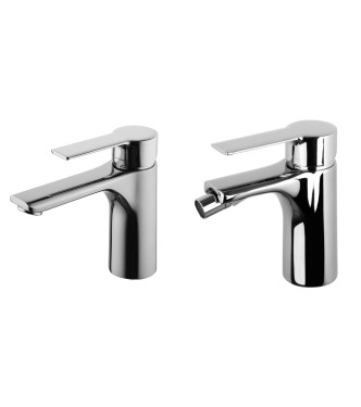 SET RUBINETTERIA LAVABO + BIDET FIMA SERIE MAST FINITURA CROMO LUCIDO