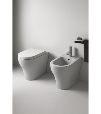 SET SANITARI A TERRA CERAMICA CIELO SERIE ENJOY BIANCO OPACO EJVATL + EJBITL + CPVEJNEWFTL