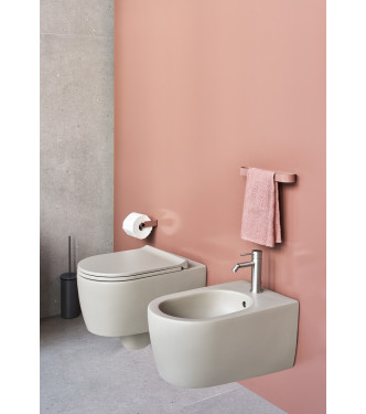 SET SANITARI SOSPESI CERAMICA CIELO SERIE SMILE BIANCO OPACO SMVSNWKTL + SMBSNWTL + CPVSMNEWFTL