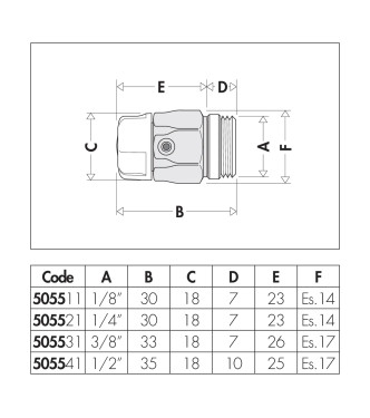 VALVOLINA SFOGO ARIA MANUALE 3/8 - CALEFFI 505531