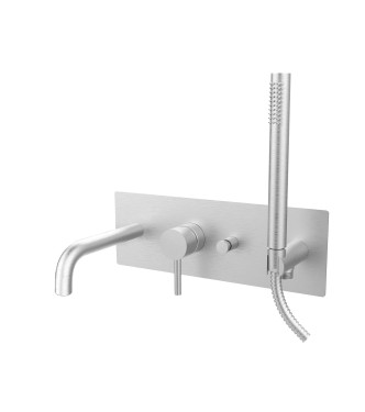 PAFFONI LIGHT MISCELATORE MONOCOMANDO INCASSO VASCA/DOCCIA STEEL- LIG001ST