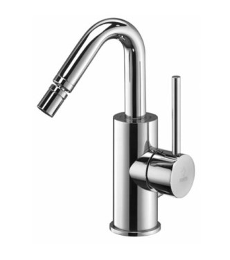 PAFFONI LIGHT SINGLE-LEVER BIDET MIXER WITH 1.1/4" DRAIN, 20 CHROME SWIVEL SPOUT - LIG937CR
