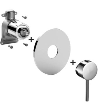PAFFONI LIGHT PARTE ESTERNA MISCELATORE INCASSO DOCCIA CROMATO - LIGBOX010CR