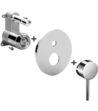 PAFFONI LIGHT EXTERNAL PART BUILT-IN MIXER SHOWER WITH CHROME DIVERTER - LIGBOX015CR