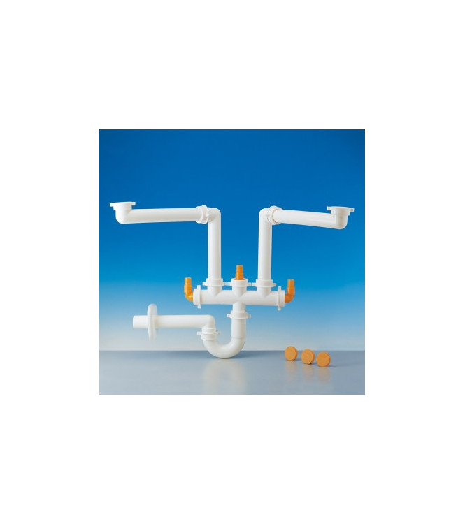 LIRA SPACE 2 DOUBLE SINK 1"1/2 SIPHON - 9.1275.09