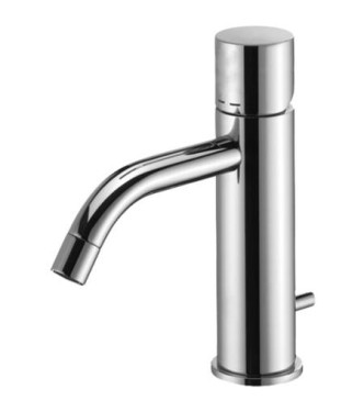 PAFFONI LIGHT SINGLE-LEVER BASIN MIXER WITH 1.1/4" CHROME DRAIN - LIGX075CR