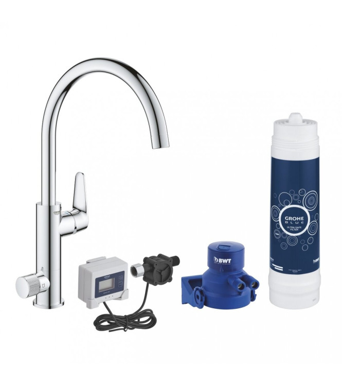 GROHE BLUE PURE BAUCURVE 30581000 MISCELATORE LAVELLO CON SISTEMA FILTRANTE 5 FASI CROMO