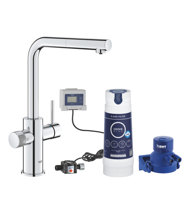 GROHE BLUE PURE MINTA 30591000 SINK MIXER WITH 5-STAGE FILTER SYSTEM CHROME