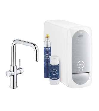 GROHE BLUE HOME 31456001 SINK MIXER WITH FILTER SYSTEM, U SPOUT, CHROME