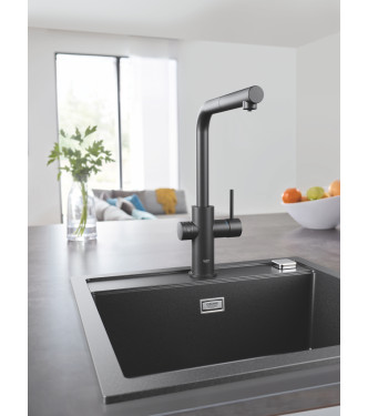 GROHE BLUE HOME 31539KS0 MISCELATORE LAVELLO CON SISTEMA FILTRANTE BOCCA L NERO