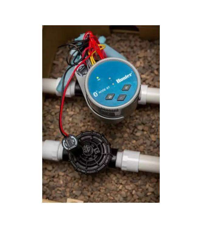 CENTRALINA BLUETOOTH HUNTER NODE-BT 100 CON VALVOLA PGV 1" 1 ZONA PROGRAMMABILE - IGNODEBT100VALVEB