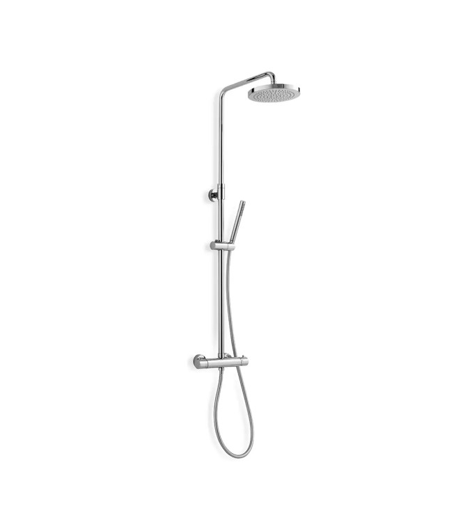 COLONNA DOCCIA AQUAELITE ECO CON MISCELATORE TERMOSTATICO, BRACCIO, DOCCETTA E SOFFIONE  FINITURA CROMO - CL025A01Q