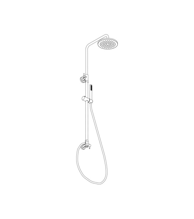 AQUAELITE TELESCOPIC SHOWER COLUMN WITH 200 MM SHOWER HEAD AND HAND SHOWER  CHROME FINISH - CL035B01Q