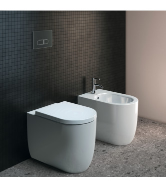 IDEAL STANDARD BLEND CURVE SERIES GLOSSY WHITE FLOOR-MOUNTED SANITARY SET T375101 + T375301 + T520801 / SETBLENDCURVE