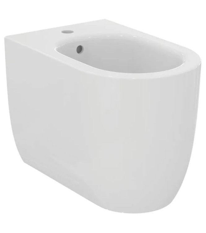 IDEAL STANDARD BLEND CURVE SERIES GLOSSY WHITE FLOOR-MOUNTED SANITARY SET T375101 + T375301 + T520801 / SETBLENDCURVE