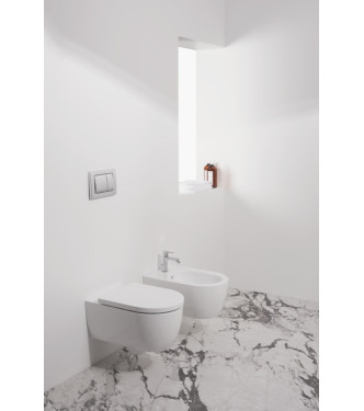 IDEAL STANDARD BLEND CURVE SERIES GLOSSY WHITE WALL-HUNG SANITARY SET T374901 + T375001 + T520801 / SETBLENDCURVESOSP