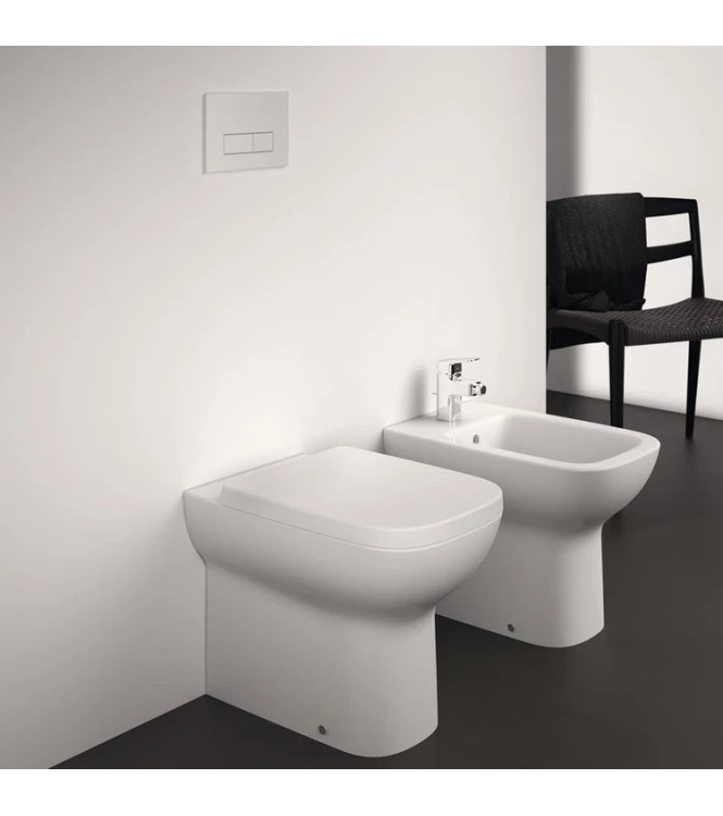 SET SANITARI A TERRA IDEAL STANDARD SERIE I.LIFE A BIANCO LUCIDO T463101 + T464101 + T481201 / SETILIFEA