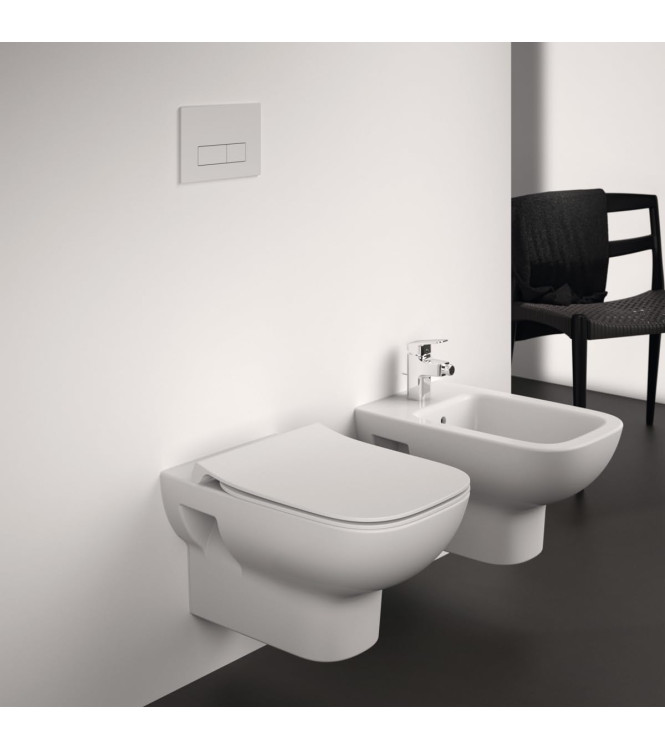 IDEAL STANDARD I.LIFE S SERIES GLOSSY WHITE WALL-HUNG SANITARY SET T452301 + T452401 + T481201 / SETILIFEASOSP