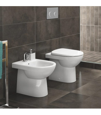 GEBERIT SELNOVA SERIES GLOSSY WHITE FLOOR-MOUNTED SANITARY SET 500.844.00.7 + 500.289.01.7 + 500.331.01.1
