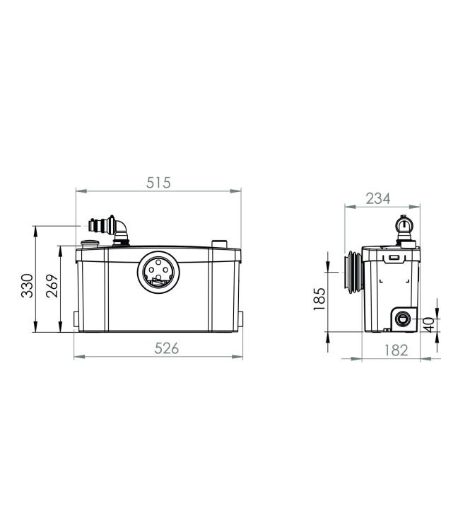 SANITRIT SANIPLUS UP (COMPLETE BATHROOM DRAIN) - SSSUP