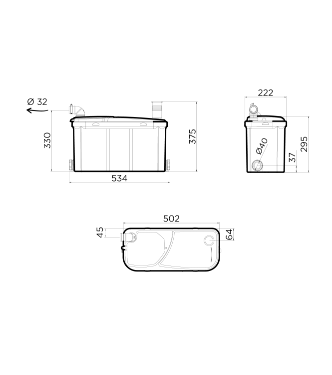 SANITRIT WATERMATIC VD120 CLEAN WATER PUMP - WS20