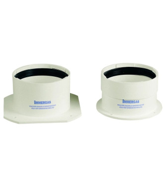 KIT SDOPPIATO SCARICO FUMI, 80/80 PER CALDAIE A CONDENSAZIONE IMMERGAS IN PP - 3.012087